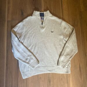Chaps quarter zip cotton knit sweater
